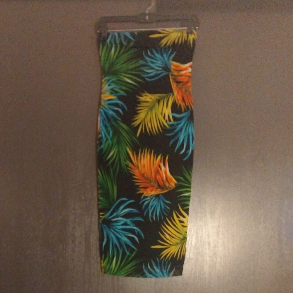 Tropical Print Women's Tube Dress